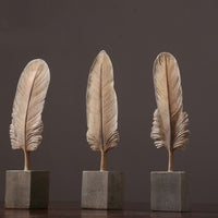 Feather Resin Decoration Creative Living Room Office