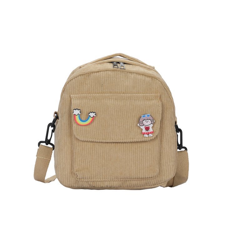 Women's Fashion Corduroy Solid Color One Shoulder Messenger Bag