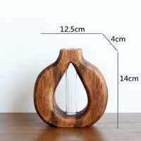 Creative Living Room Solid Wood Vase Countertop Ornaments