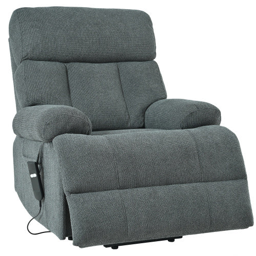 Oversized Power Lift Recliner Chair For Elderly, Electric Fabric Recliner Chair For Seniors, Home Theater Seating,Reclining Sofa Chair With Remote Control,Side Pocket ,Spacious SeatDark Gray