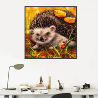 Diamond Embroidery Hedgehog Rhinestone Art  Decorations