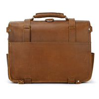 Retro Travel Bag Men's Crazy Horse Leather Briefcase Bag