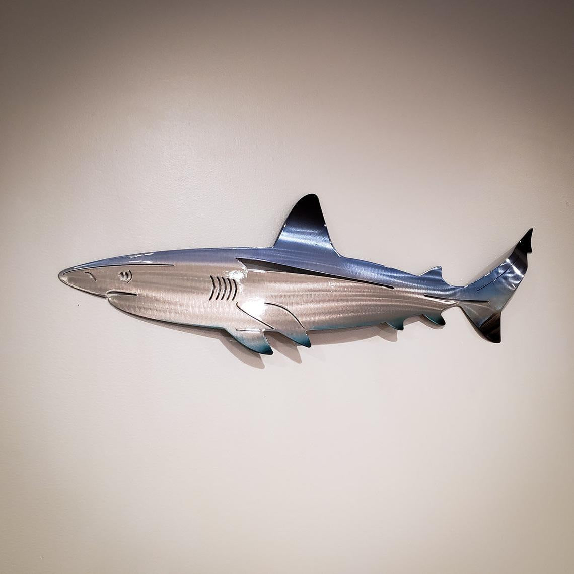 Stainless Steel Shark Wall Hanging