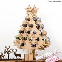 Popular Christmas Countdown Wine Rack Wooden Decorations