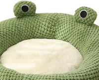 Cartoon Frog Shape Cat Bed House Cat Bed Comfortable Indoor For Cats Or Small Dogs Kennel Cute Pet Cat Nest Cat Nest For Puppy Kitten Rabbit