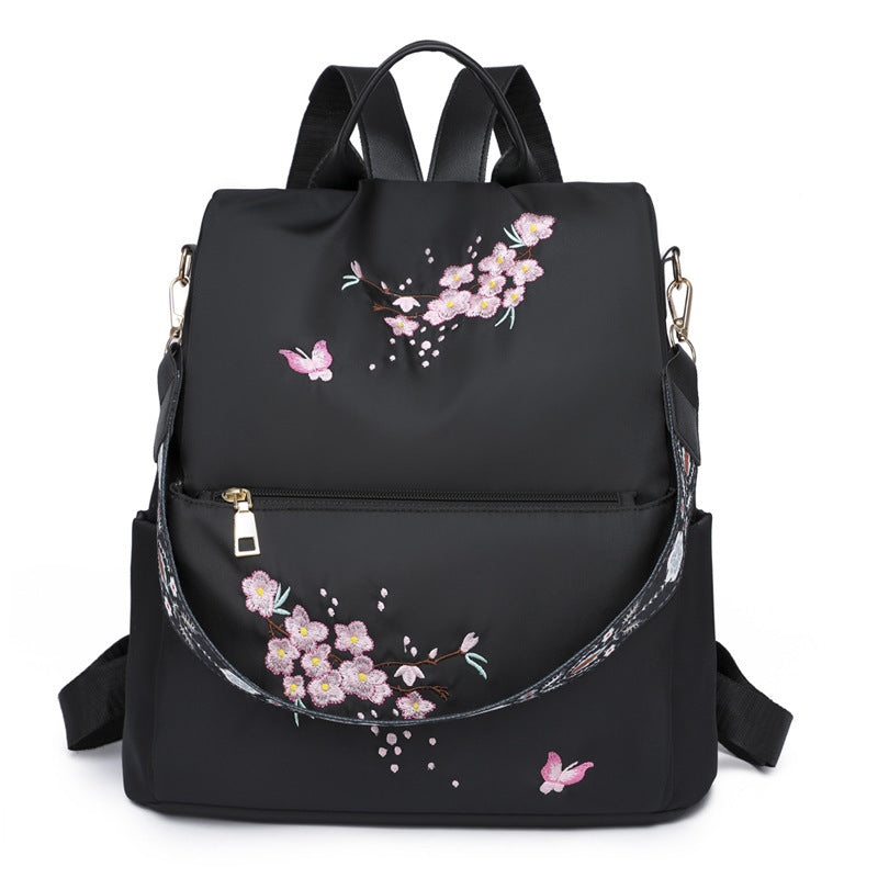 Women's Fashion Simple Style Embroidery Casual Backpack