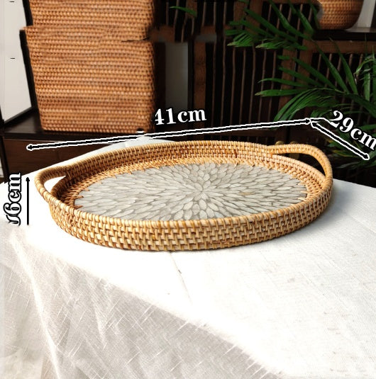 Rattan Shell Tray