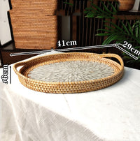 Rattan Shell Tray