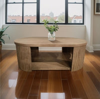 Walnut MDF And Oak Living Room Cocktail Table