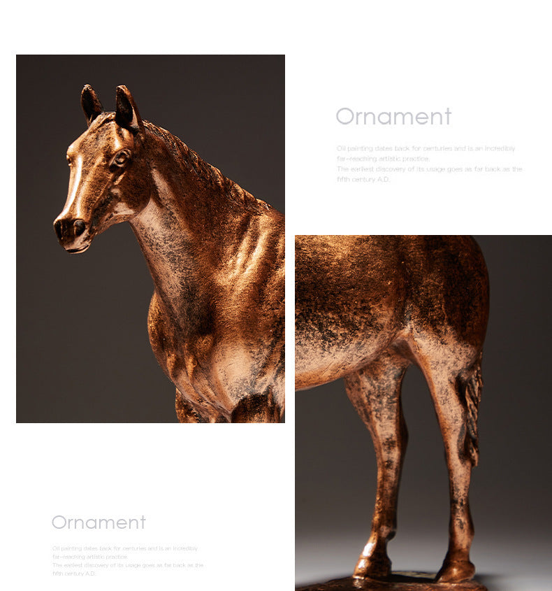 Transparent Gradient, Golden Bronze Horse