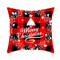 Merry Christmas Cushion Cover 45cm Elk Santa Claus Short Plush Sofa Pillow Cover Home Decor Pillowcase Christmas Decoration