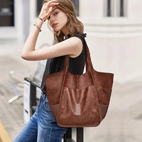 Fashionable Soft Leather Large Handbag