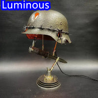 Helmet Lamp Resin Decoration Crafts