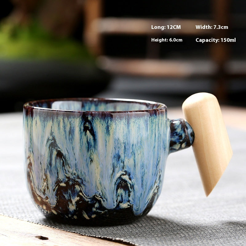 Wooden Handle Ceramic Cup Dahuaware