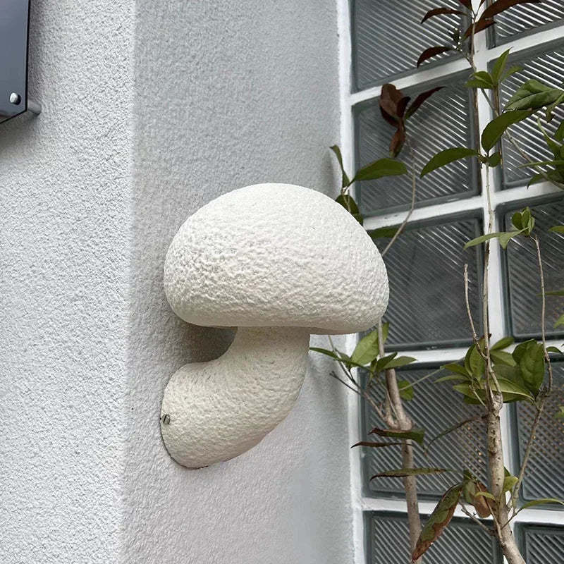 Cream Mushroom Wall Lamp Outdoor/Indoor