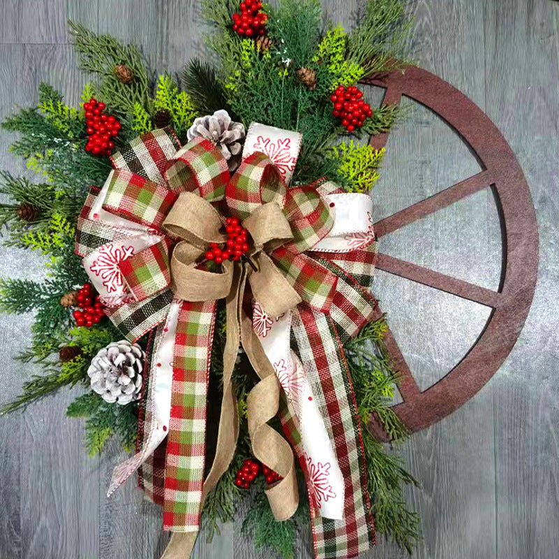 Christmas Holiday Decoration Farmhouse Wagon Wheel