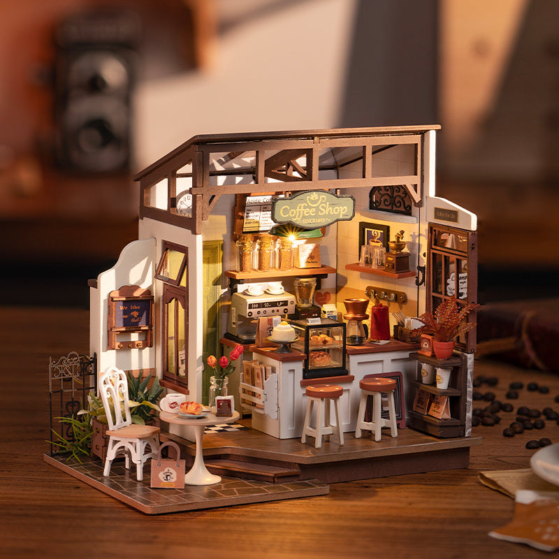 Rolife No.17 Cafe Miniature House Kit DG162 3D Wooden Building Toys For Gifts