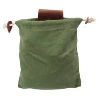 Leather/Canvas Collapsible Foraging Bag Hiking Camping Hunting Beach