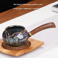 Minimalist Household Kiln Transformation Wooden Handle Tea Pot Set