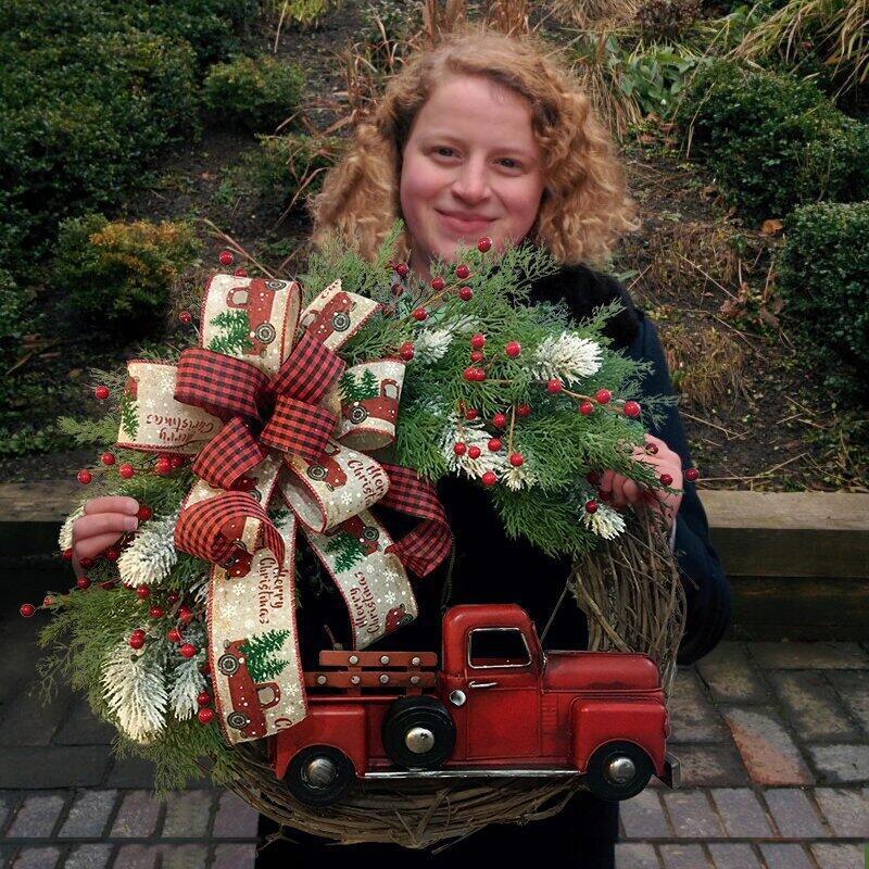 Red Truck Country Christmas Wreath