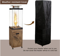 New Product Faux Woodgrain Tempered Glass Outdoor Propane Gas Fire Heater