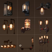 Retro Industrial Style Wall Lamp, Iron Nostalgic