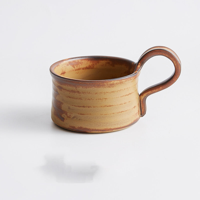 Japanese style vintage stoneware mug ceramic coffee cup