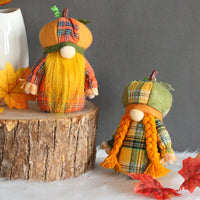 Pumpkin Hat Faceless Doll Harvest Decorations