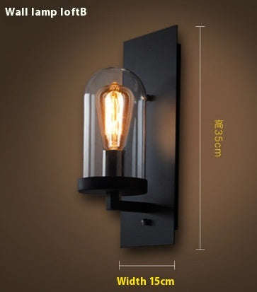 Retro Industrial Style Wall Lamp, Iron Nostalgic