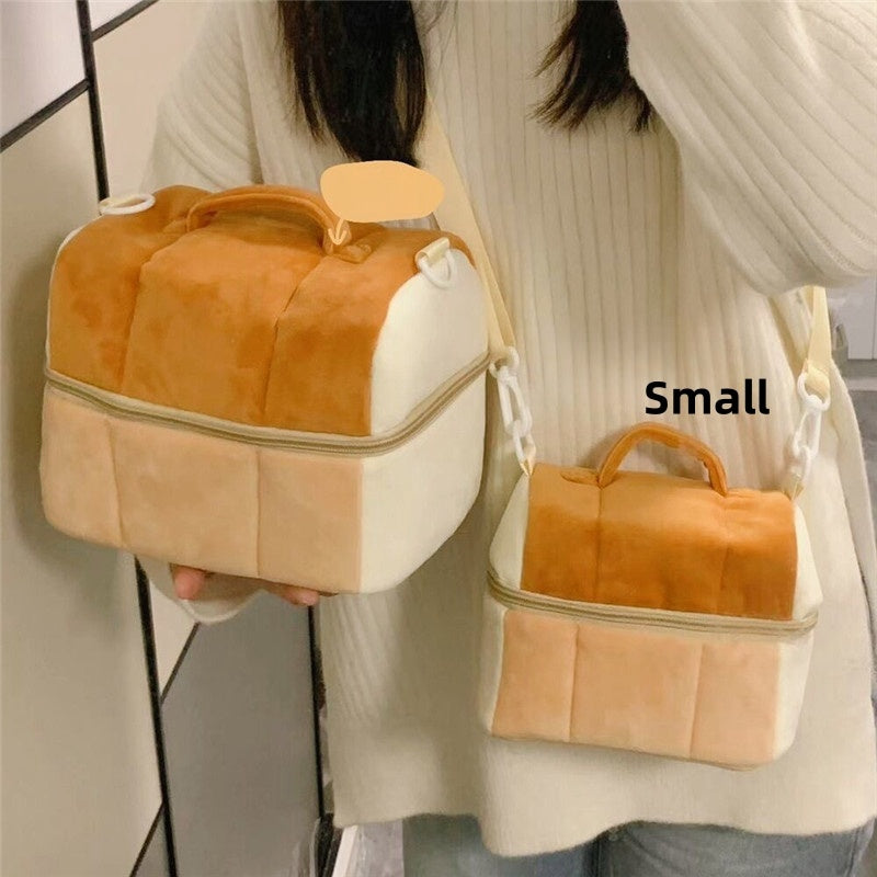 Cute Toast Cosmetic Bag Large