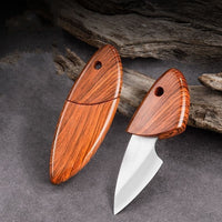Portable Knife With Shell Wood Grain