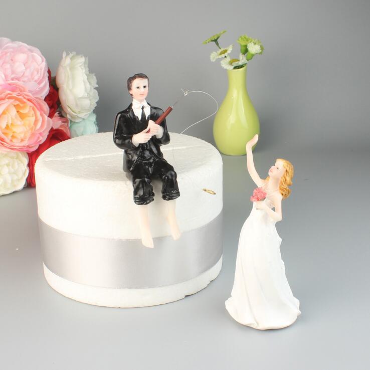 Bride and Groom Cake Decorations Resin