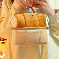 Cute Toast Cosmetic Bag Large