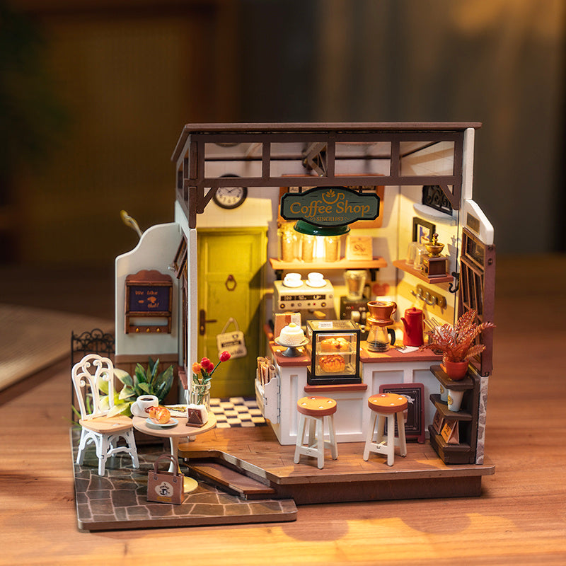 Rolife No.17 Cafe Miniature House Kit DG162 3D Wooden Building Toys For Gifts