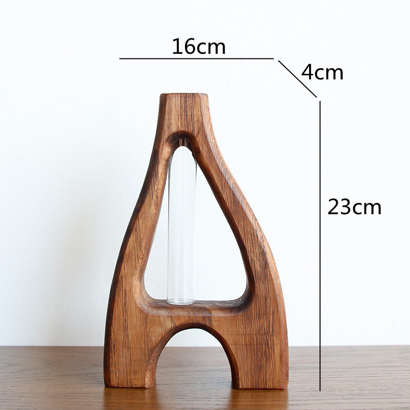 Creative Living Room Solid Wood Vase Countertop Ornaments