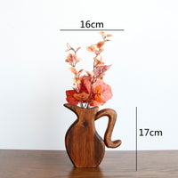 Creative Living Room Solid Wood Vase Countertop Ornaments