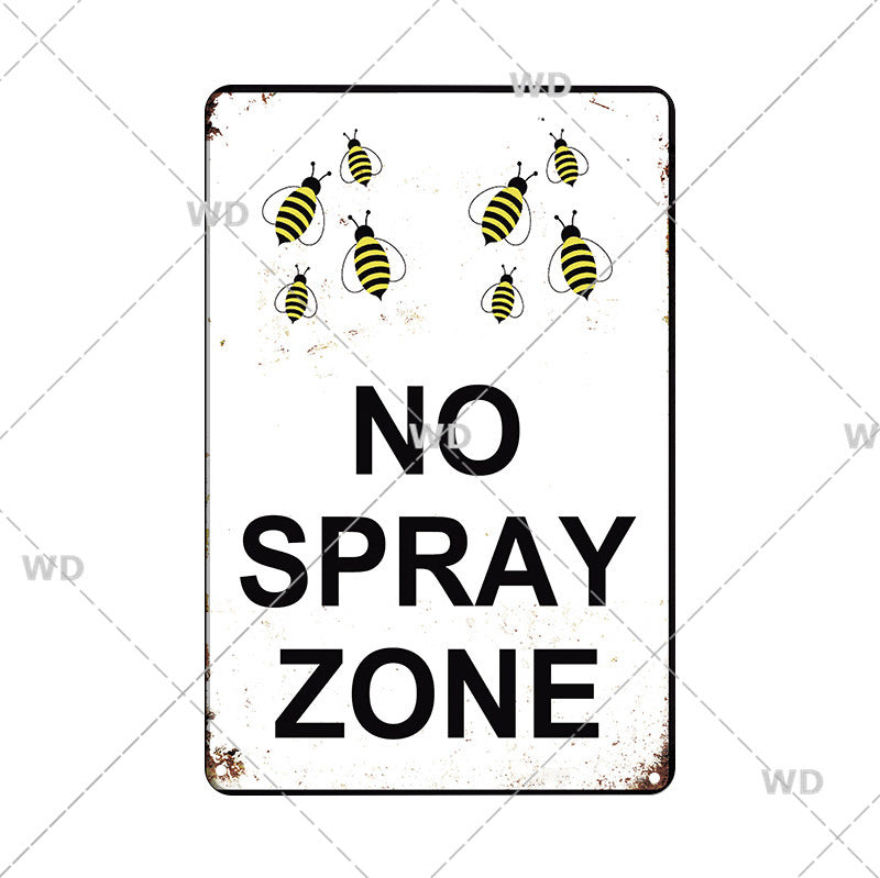 Warning Poster Danger Vintage Tin Signs Beware Of Animal