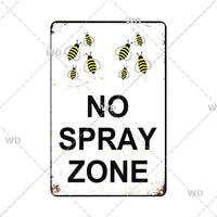 Warning Poster Danger Vintage Tin Signs Beware Of Animal