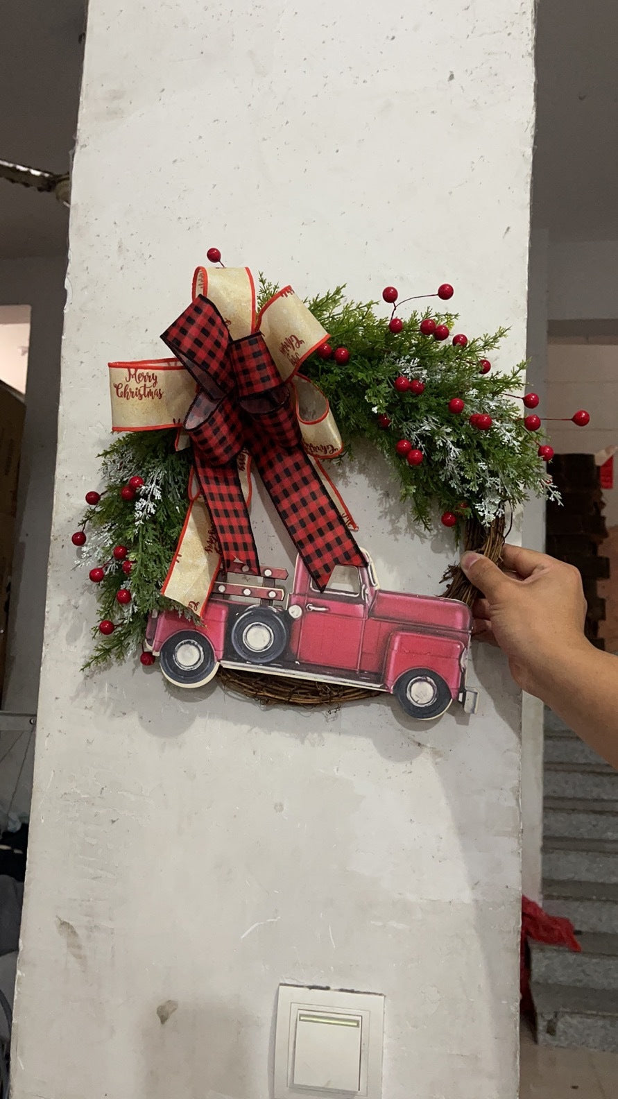 Red Truck Country Christmas Wreath