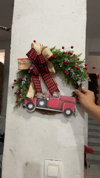 Red Truck Country Christmas Wreath