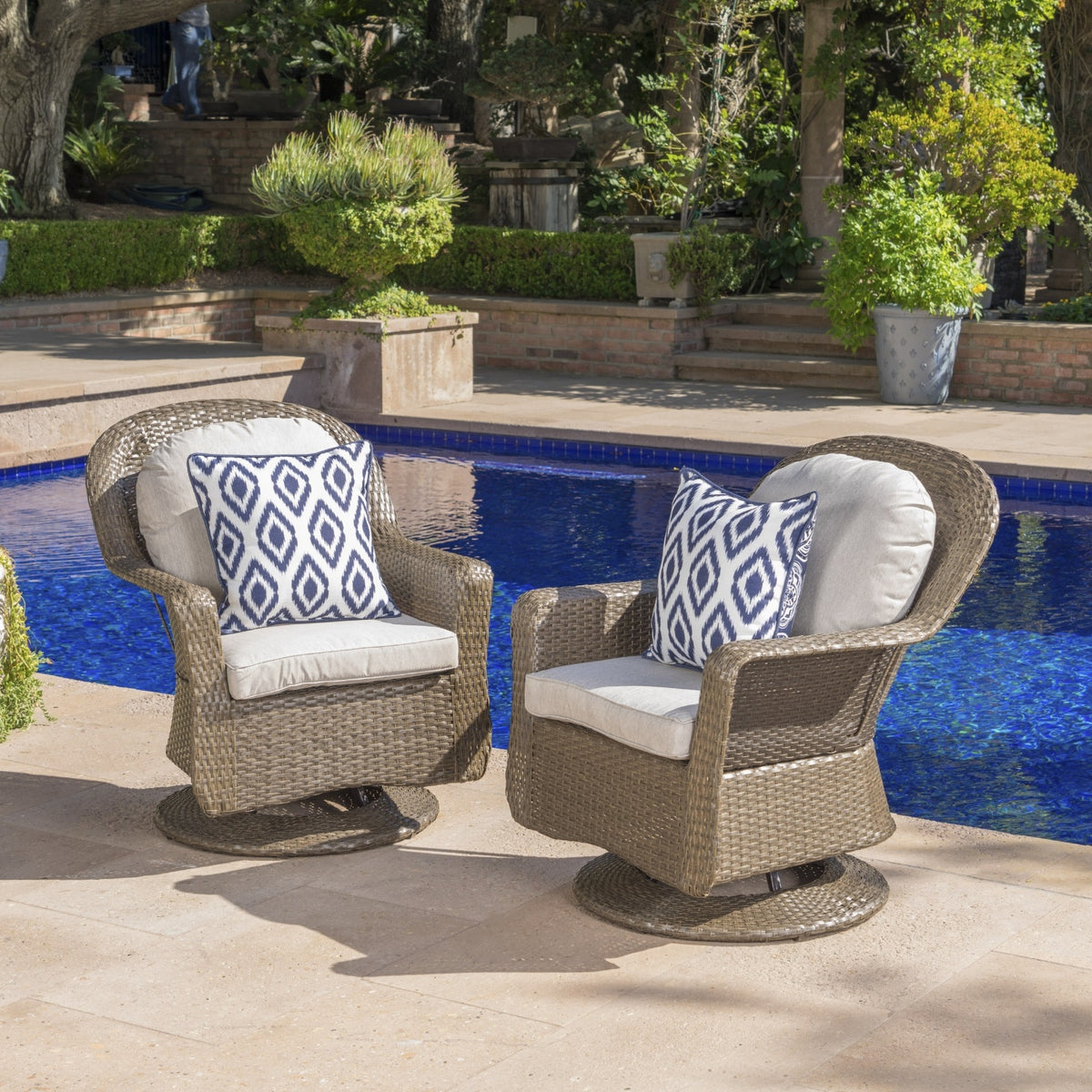 LIAM SWIVEL CLUB CHAIR  Set Of 2