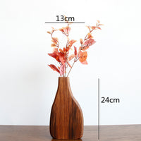 Creative Living Room Solid Wood Vase Countertop Ornaments