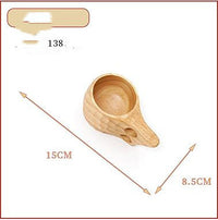 New Japanese Style Wooden Mug Anti Scald Handle Cup Simple Literature and Art Milk Cup Coffee Cup Water Cup.0