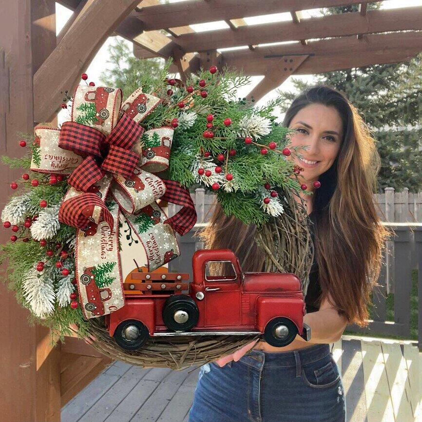 Red Truck Country Christmas Wreath