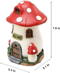 Mushroom House Solar Lamp Resin Handicraft Garden