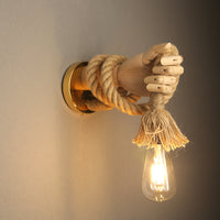 Vintage Ornament Mechanical Hand Wall Lamp