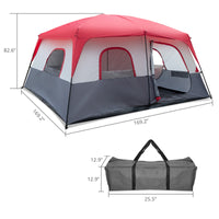 Red And White Camping Tent 430x430x210cm