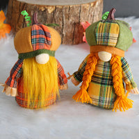 Pumpkin Hat Faceless Doll Harvest Decorations