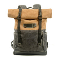 British Retro Outdoor Backpack Large Capacity Canvas Travel Mountaineering