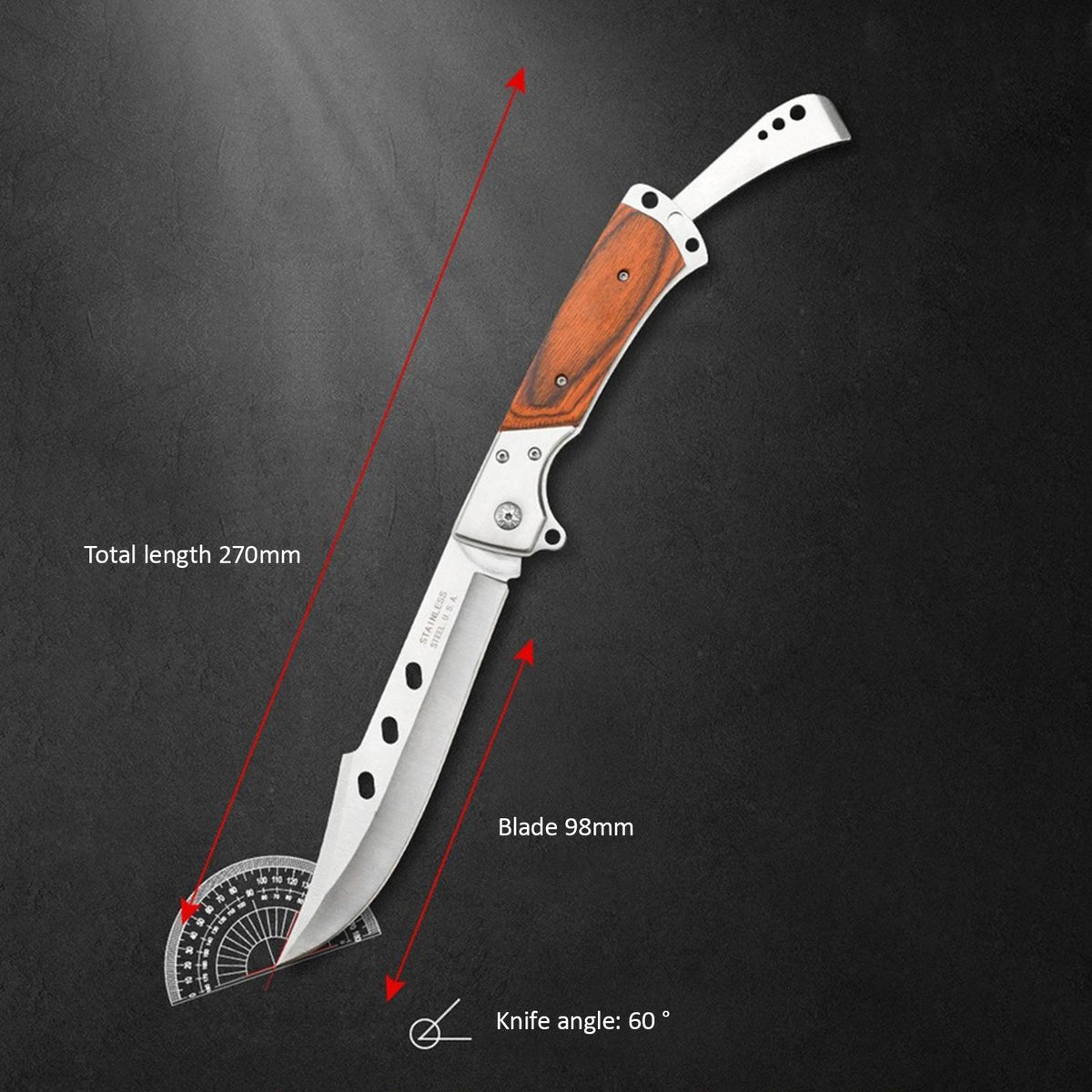 Outdoor Large Folding Knife Camping Fishing Pocket Hunting Knife Survival Tool